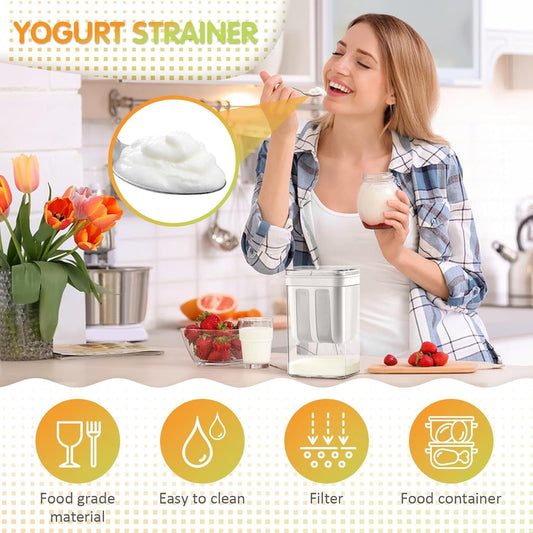 🥣 CurdCrafter™ FineMesh Pro – Premium Yogurt & Food Strainer