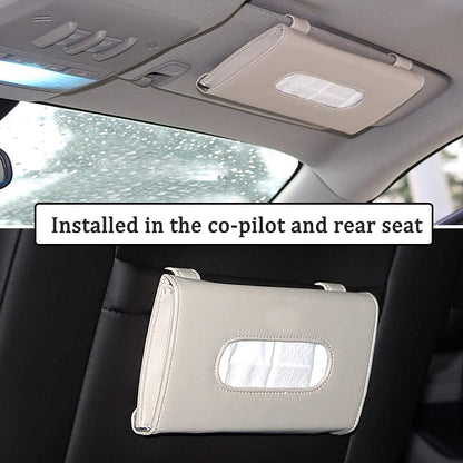 Sun Visor Tissue Holder for Car – Sleek Beige Design
