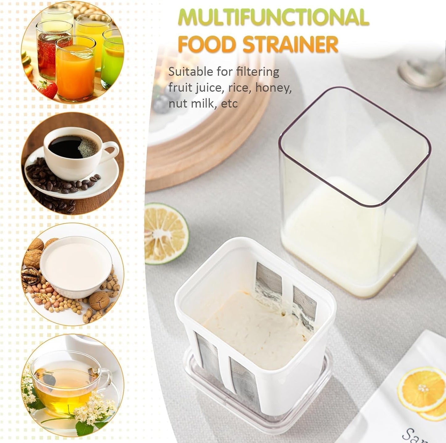 🥣 CurdCrafter™ FineMesh Pro – Premium Yogurt & Food Strainer