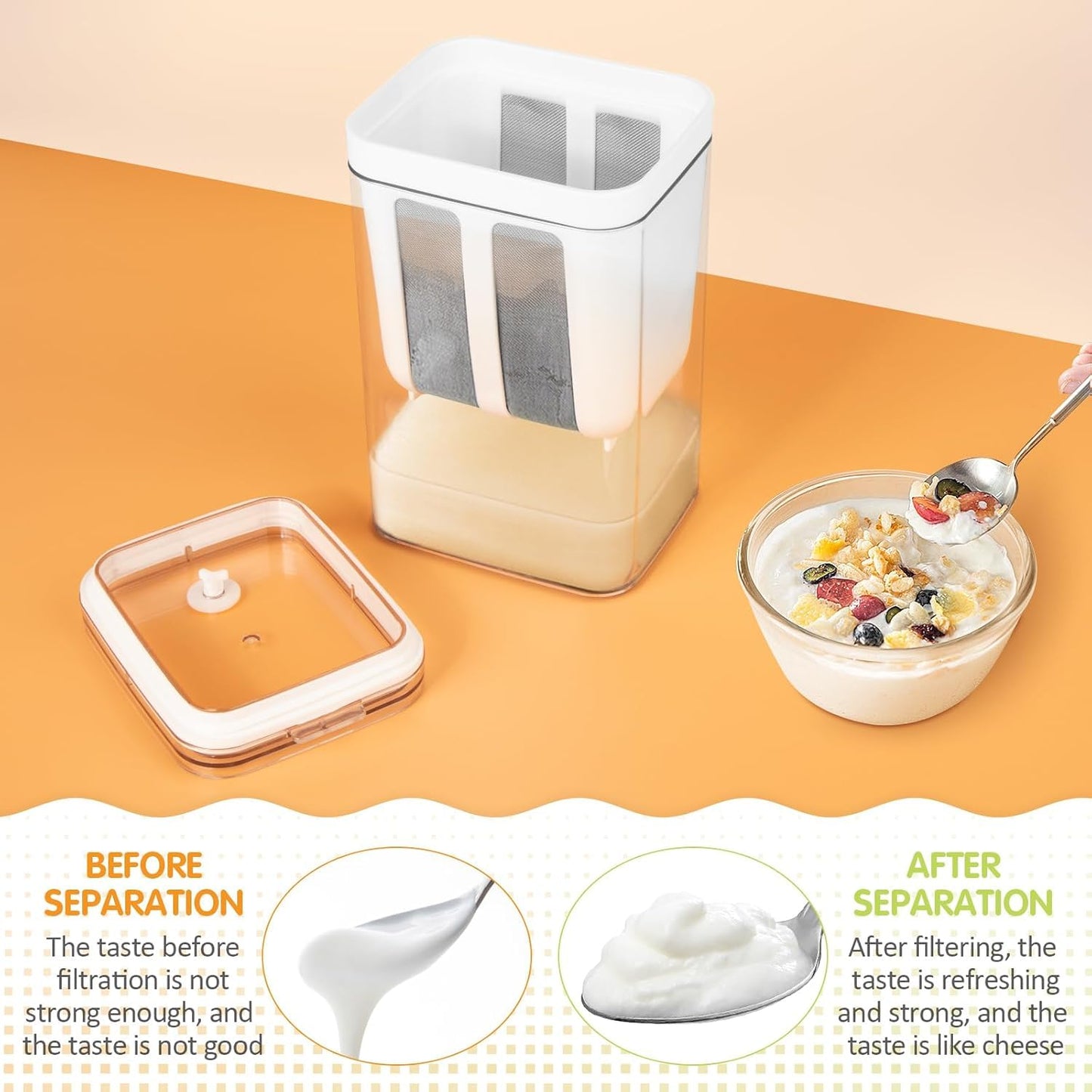 🥣 CurdCrafter™ FineMesh Pro – Premium Yogurt & Food Strainer